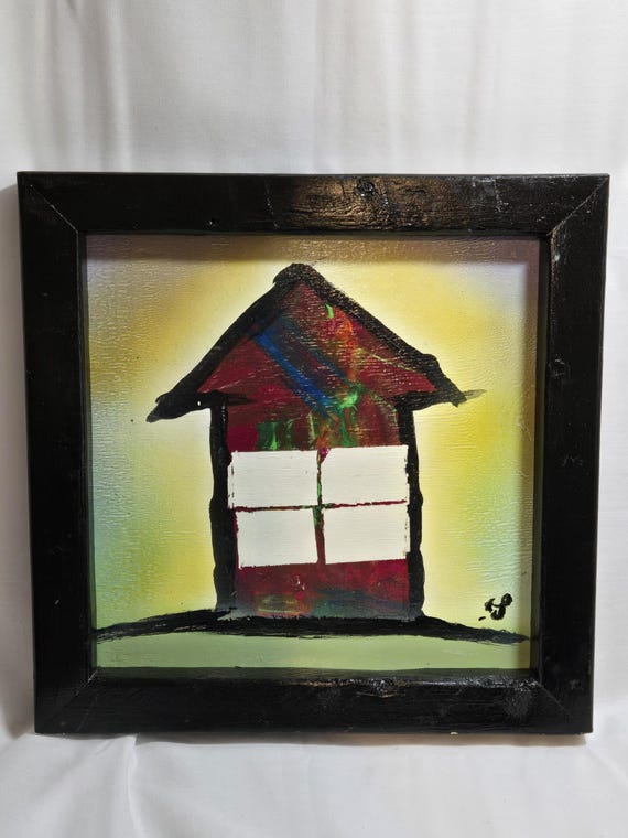 This Way Home — Original Outsider Folk Art Painting on Wood Panel