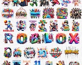 Roblox PNG Bundle 40 Gaming Clipart, Roblox Characters PNG's, Gamer png, Kids Birthday png's, Sublimation Design, Instant Download