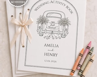 Children’s Wedding Activity Book | 70 Printable Kids Wedding Games Colouring Puzzles | Wedding Favour Children | Wedding Table Activities