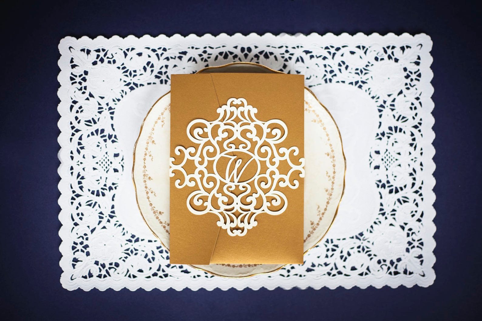 Monogram Laser Cut Belly Band Regal Elaborate Design Etsy