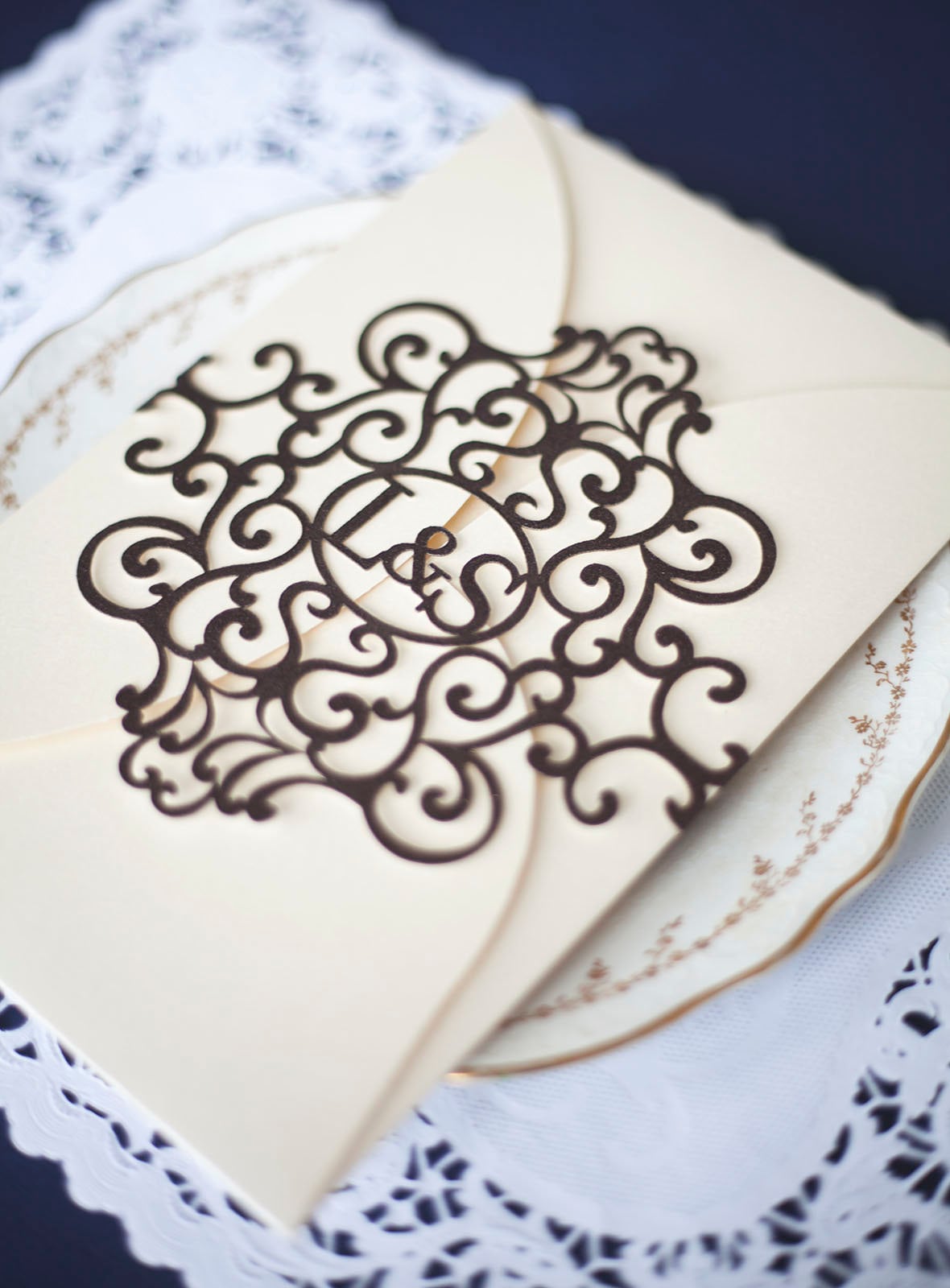 Monogram Laser Cut Belly Band Regal Elaborate Design Etsy