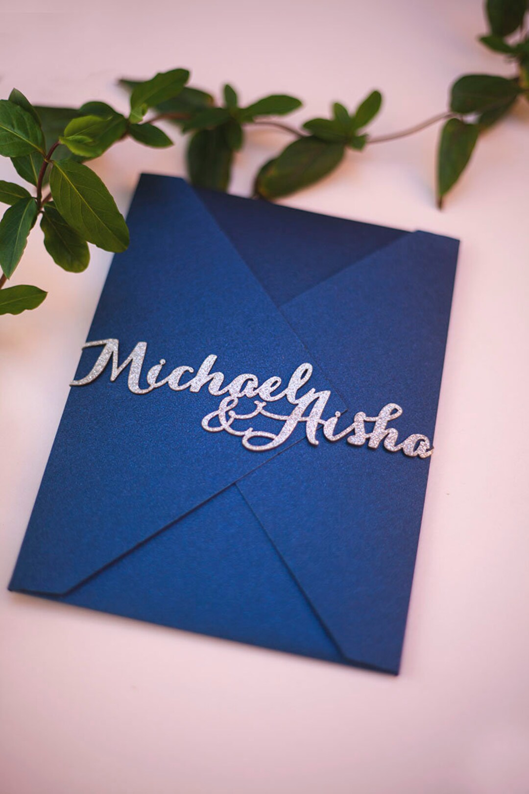 Laser Cut Belly Band With Custom Names in Calligraphy Font Etsy