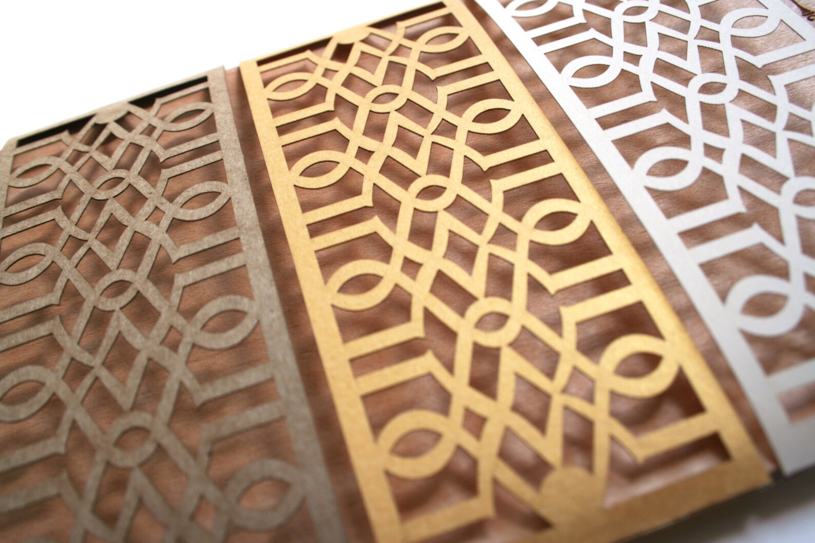 Laser Cut Belly Band Modern Trellis Geometric Design Custom Etsy