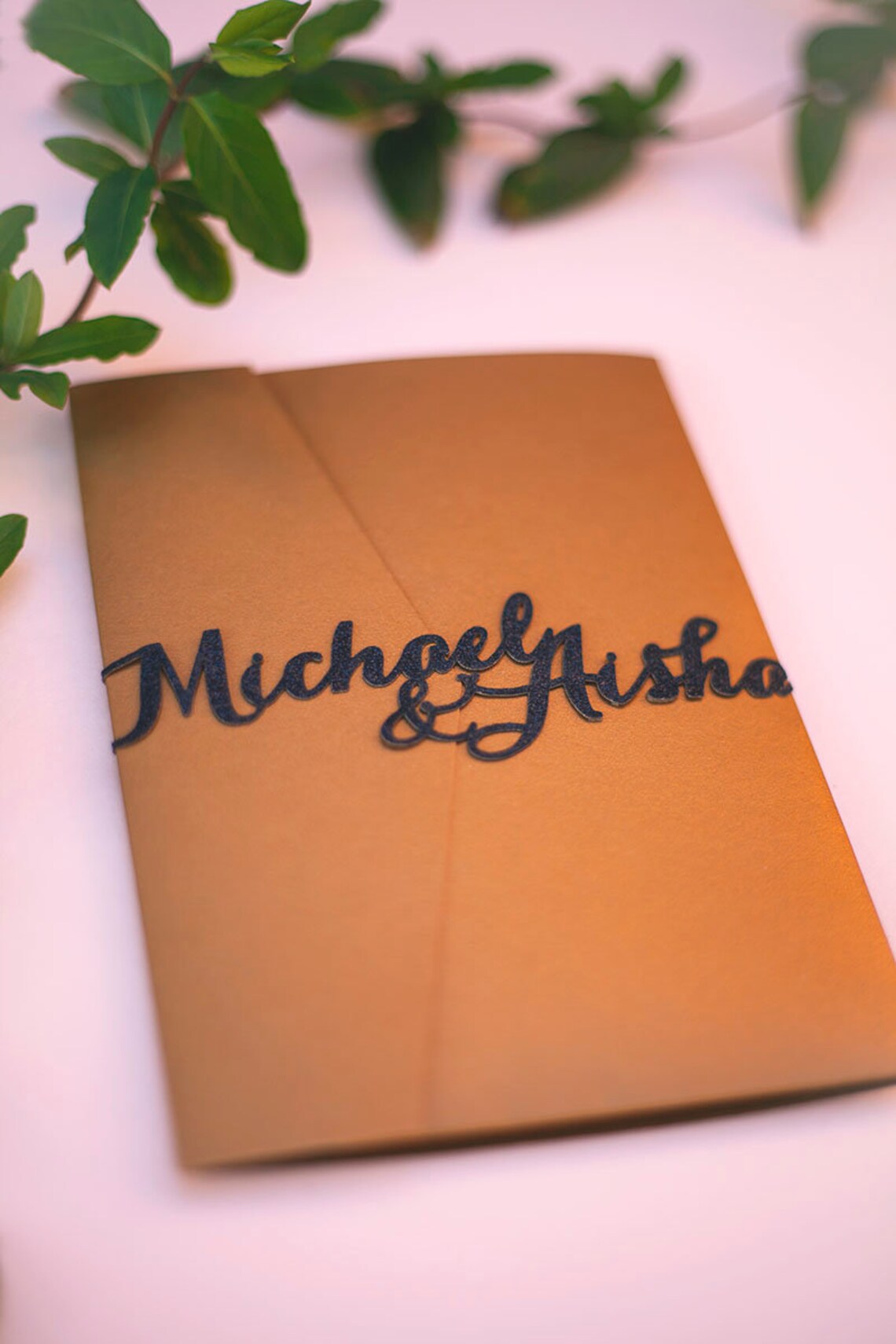 Laser Cut Belly Band With Custom Names in Calligraphy Font Etsy