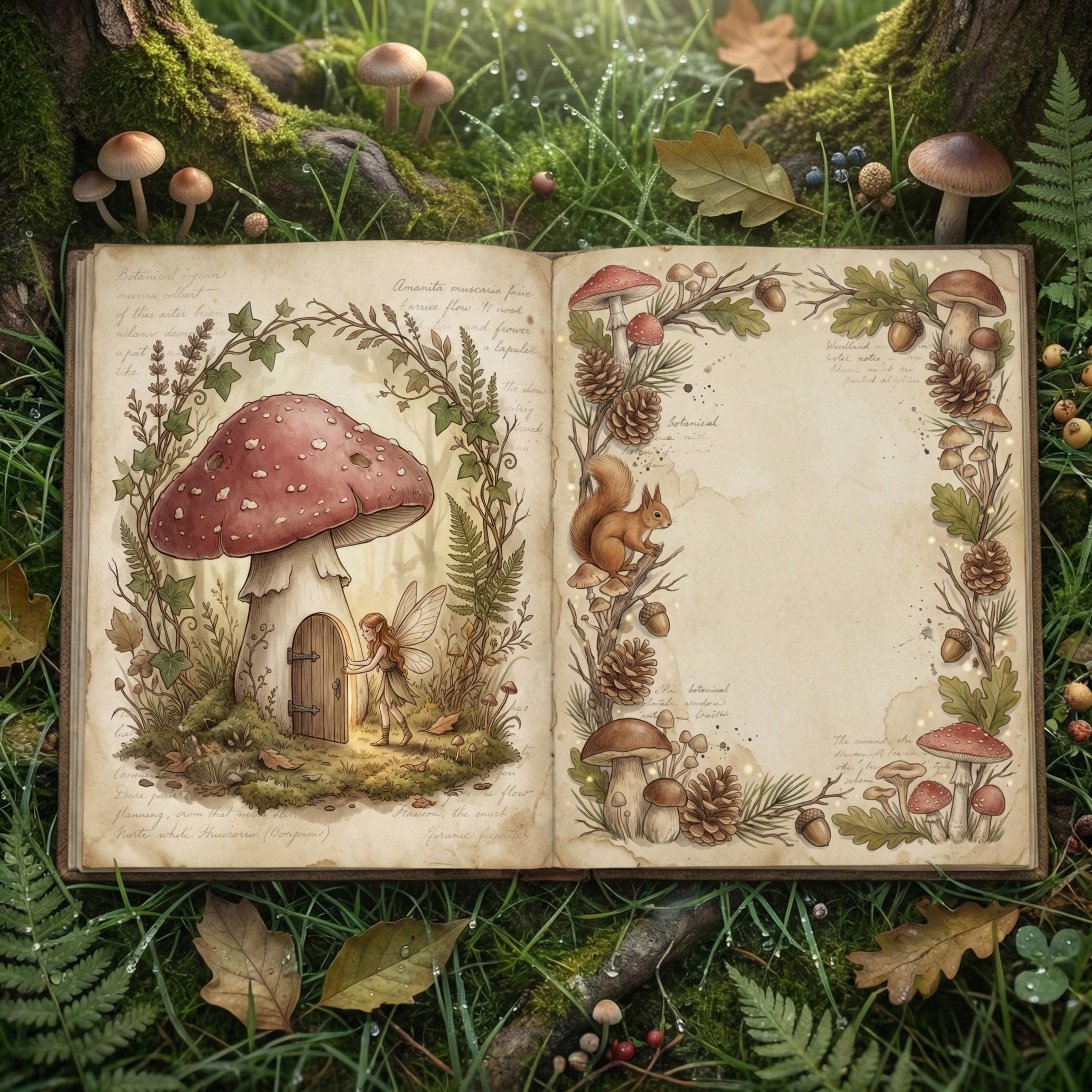 Fairy Forest Junk Journal Pages | Enchanted Woodland Digital Ephemera ...