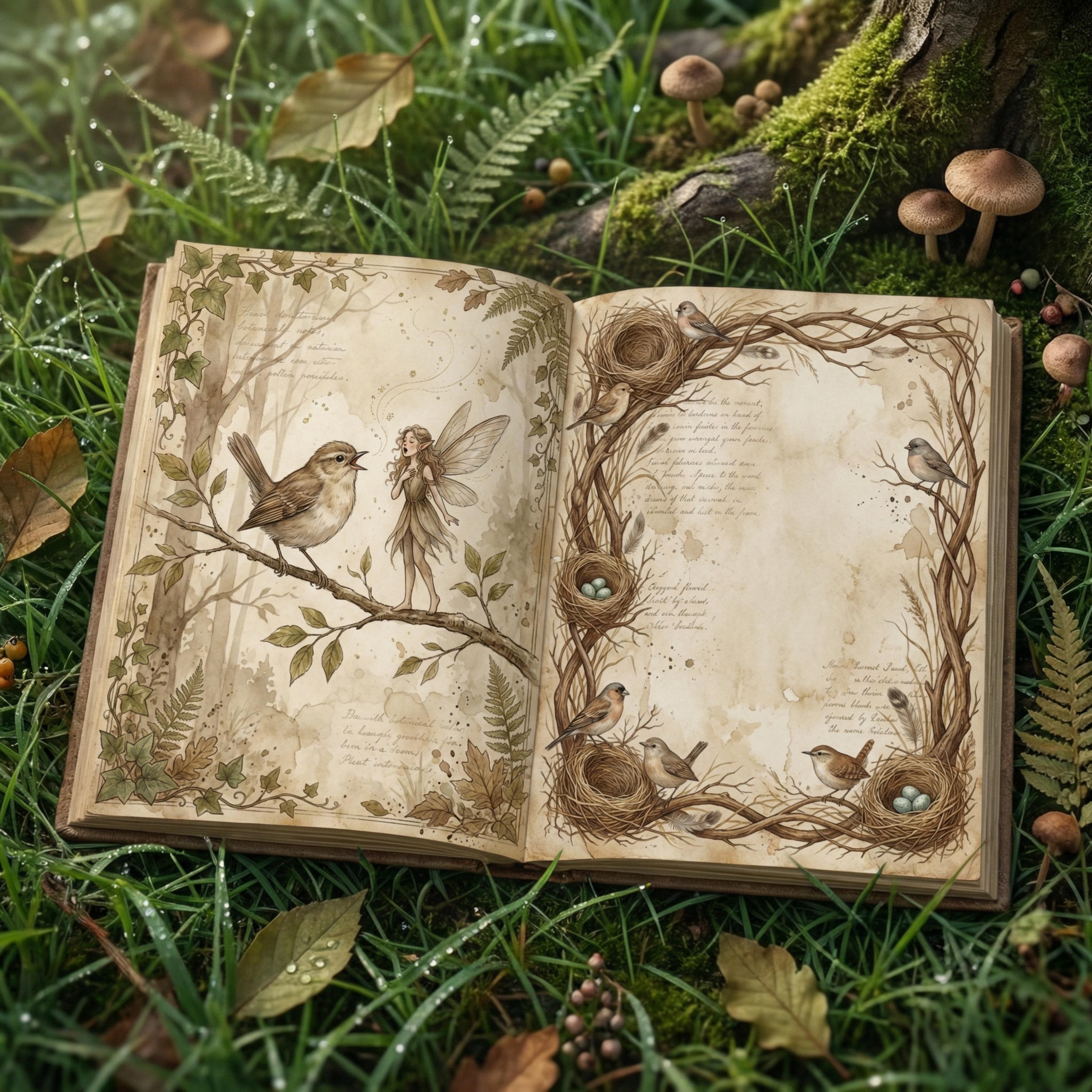 Fairy Forest Junk Journal Pages | Enchanted Woodland Digital Ephemera ...