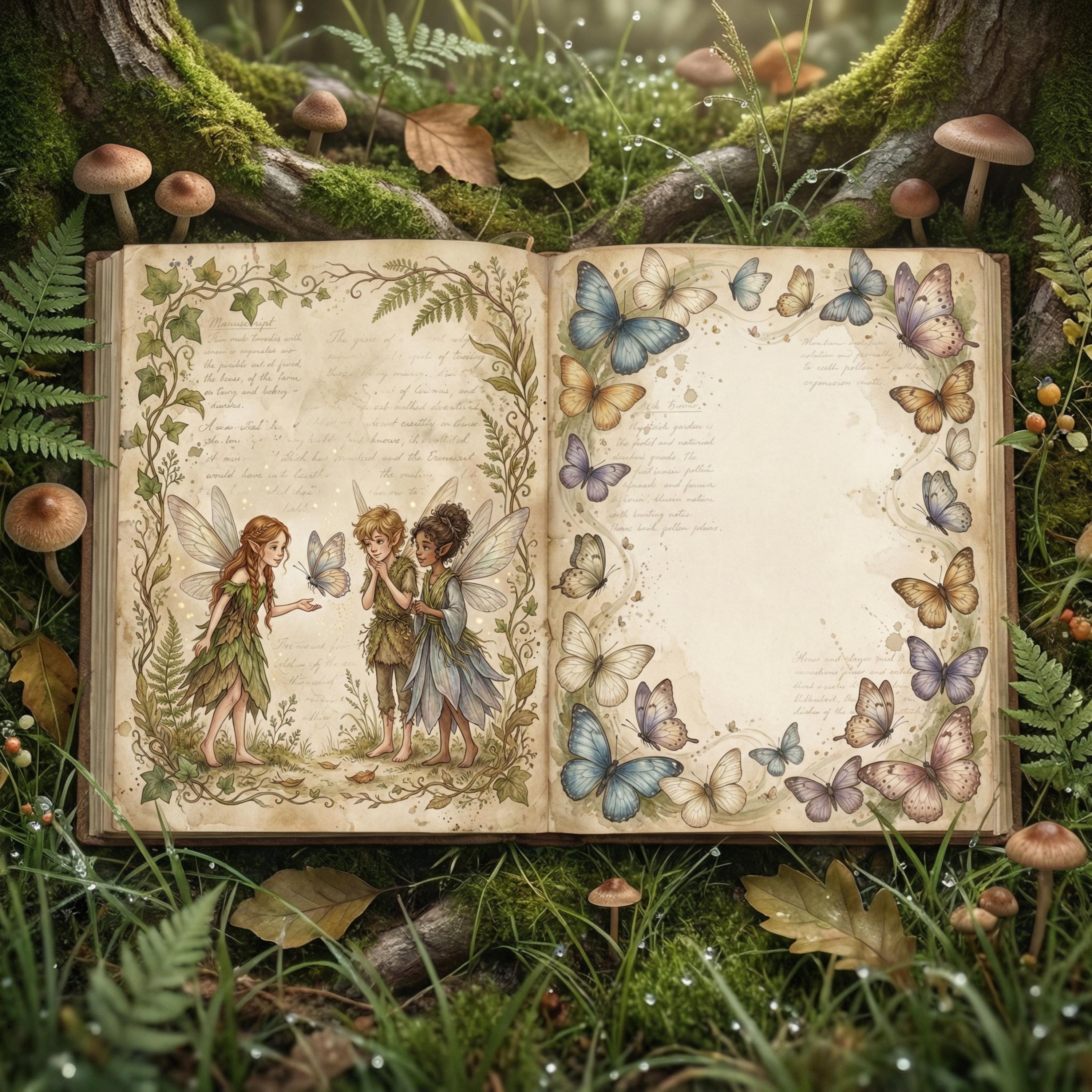 Fairy Forest Junk Journal Pages | Enchanted Woodland Digital Ephemera ...