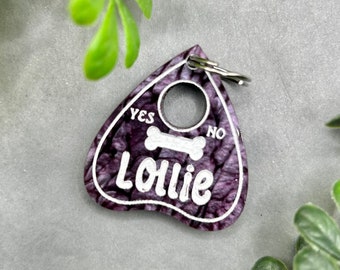 Laser cut Acrylic Pup Planchette Personalized Pet Custom Collar Tag