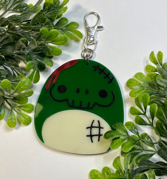 Squishmallow Zachary the Zombie Laser Cut Acrylic Keychain Etsy