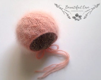 Knitting Pattern - Seeded Bonnet - Newborn Photography Prop