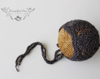 Knitting Pattern - Victorian Lace Newborn Bonnet - Newborn Photography Prop