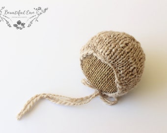 Knitting Pattern - Asana Newborn Bonnet - Newborn Photography Prop