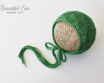 Knitting Pattern - Aaron Newborn Bonnet - Newborn Photography Prop