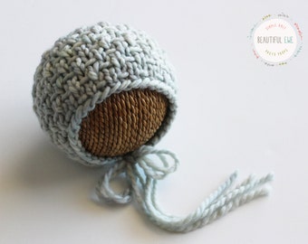 Knitting Pattern - Sawyer Bonnet - Newborn Photography Prop