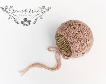 Knitting Pattern - Florence Newborn Bonnet - Newborn Photography Prop