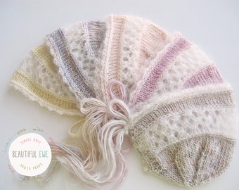 Knitting Pattern - Evelyn Bonnet - Newborn Photography Prop