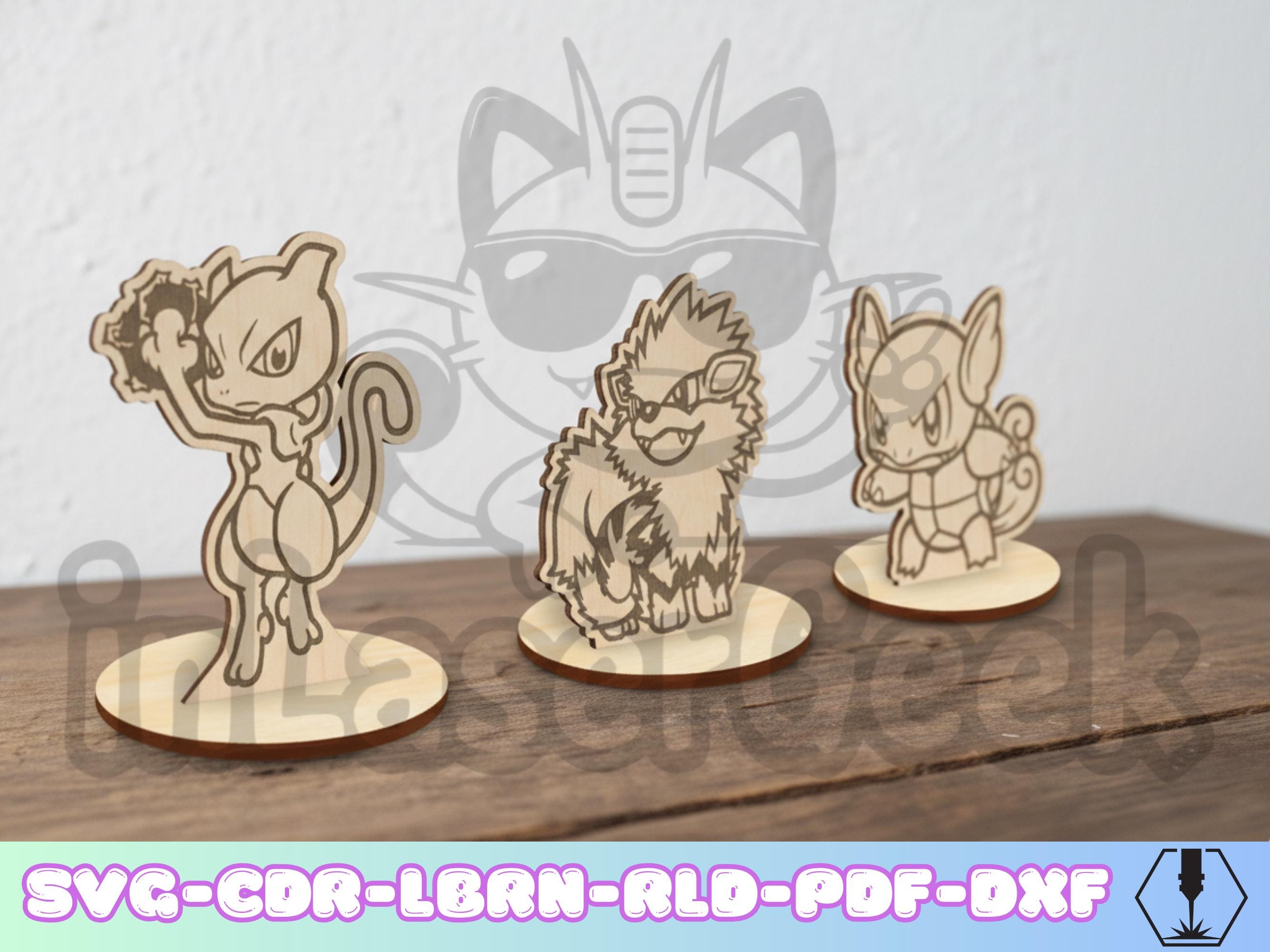 Pocketmonsters Laser Cut Files Pack of 151 Figures + Universal Base ...
