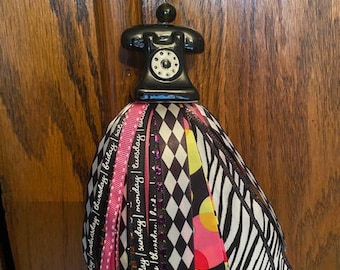 Décoration artistique, salière, pampille, décoration d'intérieur, ornement, cadeau pour maman, téléphone ancien, cadeau d'un ami, cadeau pour maman, fille, amateurs de téléphone,