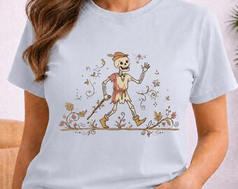 Funny Skeleton Shirt, Death Cometh No Rush Tee, Medieval Dark Humor TShirt, Memento Mori Gift, Unhinged Sarcastic Shirt, Gothic Humor Tee