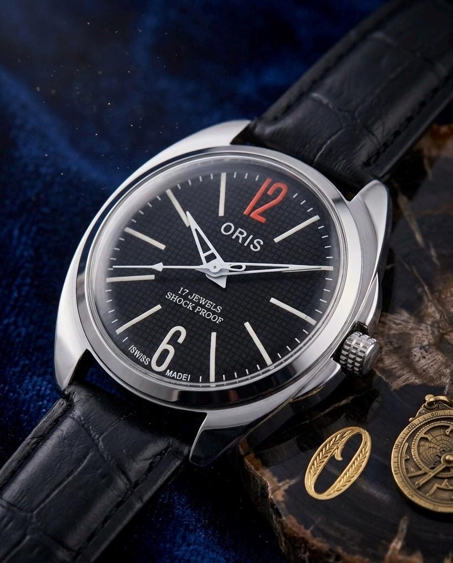 販売オーダー X美品 オリス ORIS SWISS パープル 17石 機械式手巻き 