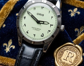Vintage Oris 17 juwelen herenpolshorloge mechanisch handopwindbaar St-96 Arabisch cijfer