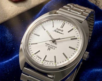 Vintage HMT KOHINOOR 17 juwelen herenpolshorloge mechanisch handopwindbaar