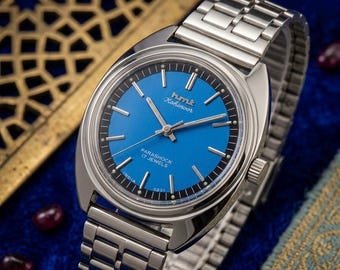 Vintage HMT KOHINOOR 17 juwelen herenpolshorloge mechanisch handopwindbaar