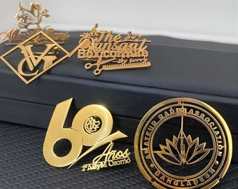 Broche con logotipo personalizado, pin de solapa de empresa personalizado, pin de identificación corporativa, broche de marca empresarial, regalos de Navidad, pin esmaltado personalizado