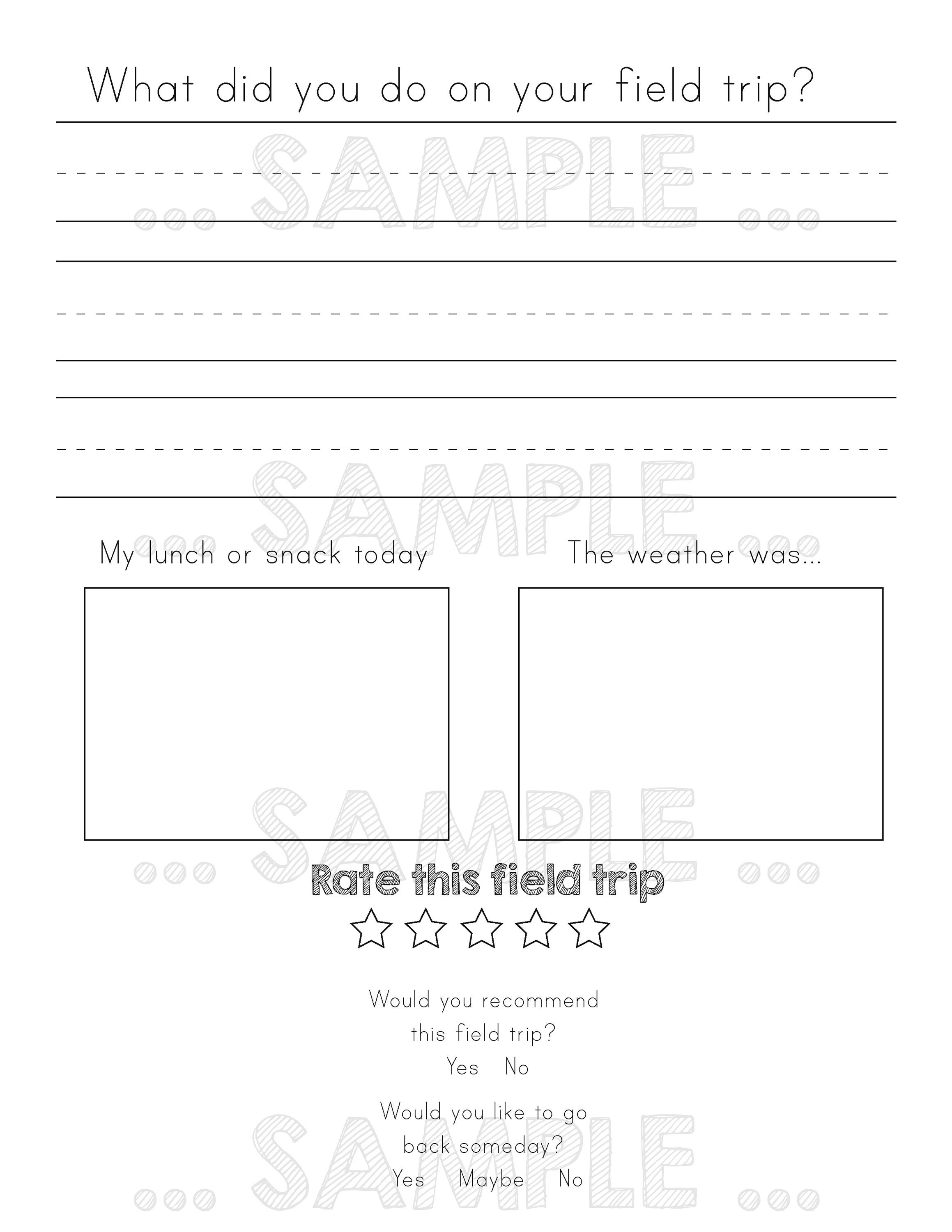 Field Trip Journal Printabledigital DOWNLOAD Etsy