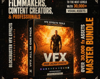 30,000+ Cinematic VFX Pack – Explosions, Overlays and Sound Effects for Premiere Pro, After effects, DaVinci, Final Cut & More