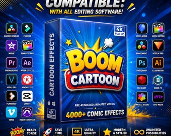 Comic cartoon Video Effects Pack – Over 4,000 Animated Effects for Creators