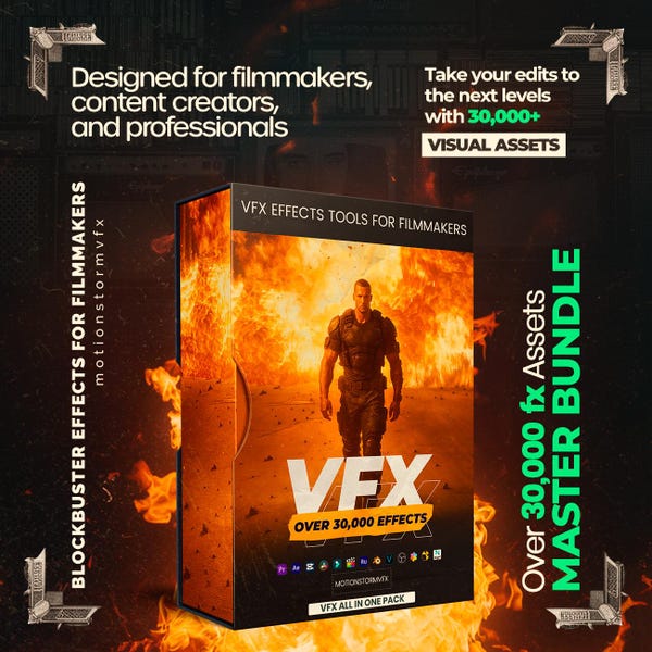 Paket mit über 30.000 VFX-Effekten – Visuelle Effekte, Soundeffekte und Overlays | Premiere Pro, Final Cut Pro, DaVinci, After Effects