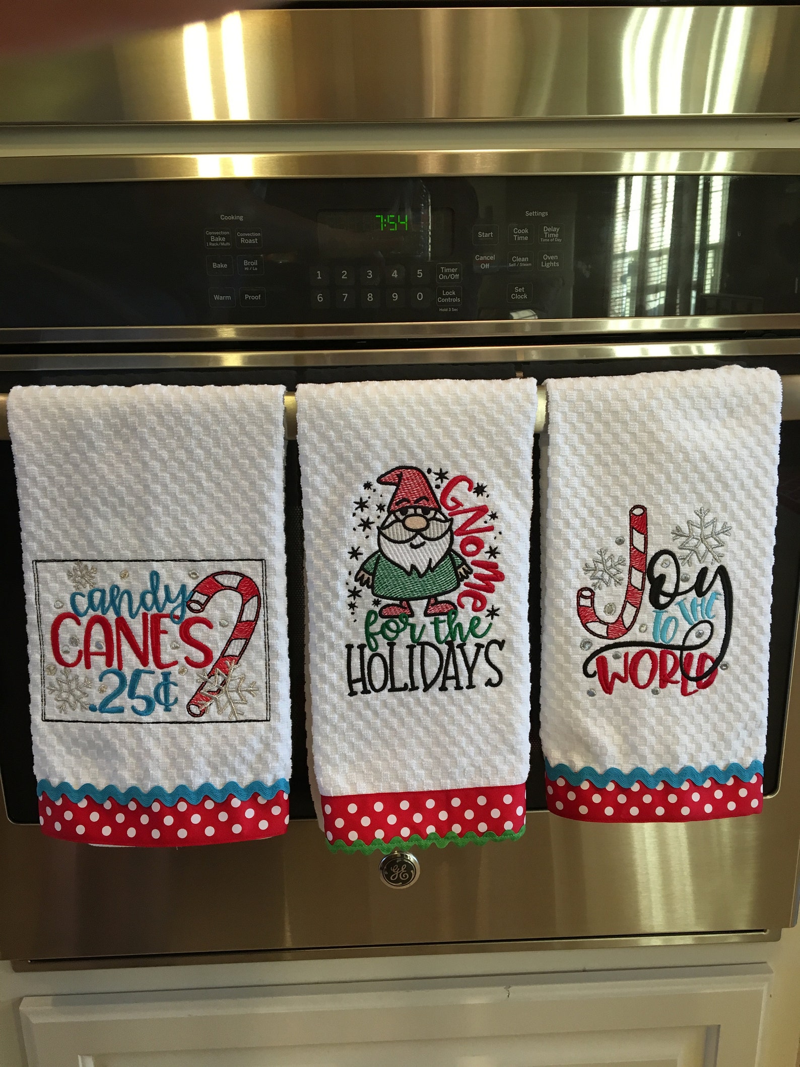 Funny Christmas Kitchen Towel Dish Towel Tea Towel Embroidered Etsy