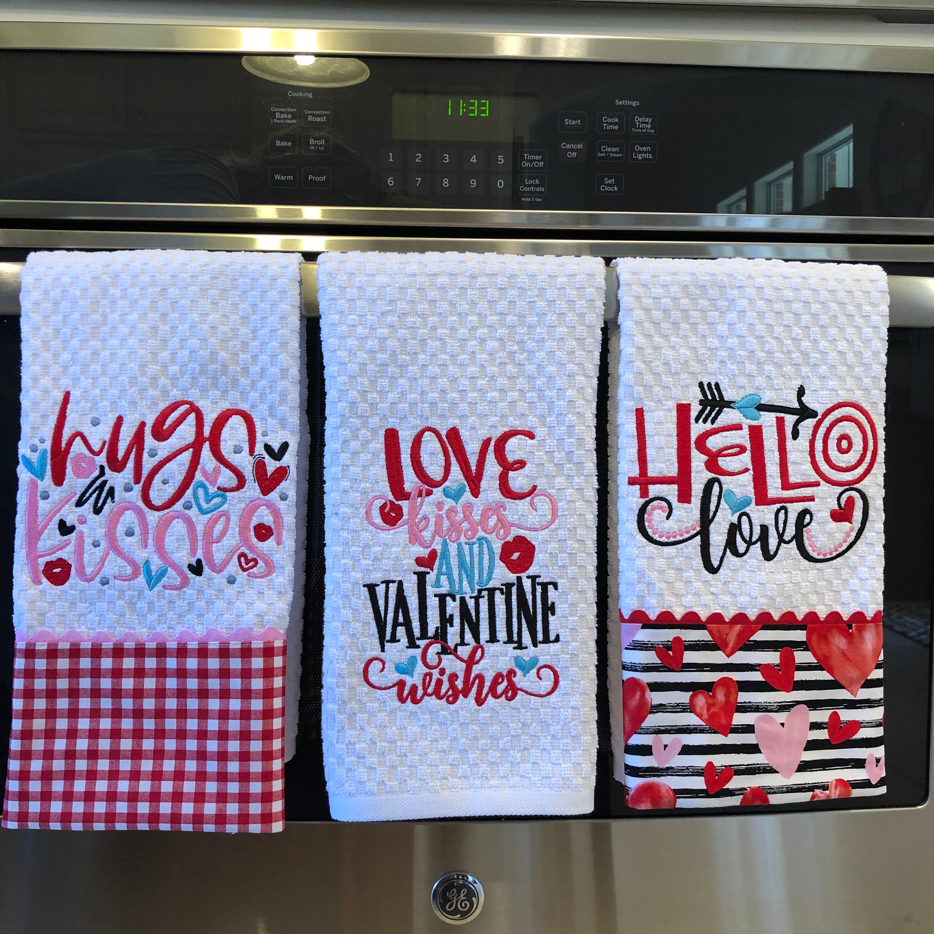 Bencailor 6 Pcs Valentines Day Kitchen Towels Set Romantic Valentine Towels Hand Dish Tea Towels For Home Bathroom Housewarming Gifts Anniversary