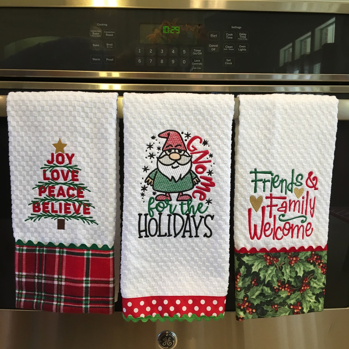 Funny Christmas Kitchen Towel Dish Towel Tea Towel Embroidered Etsy