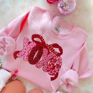 XOXO Chenille Patch Sweatshirt, Valentine's Day Crewneck