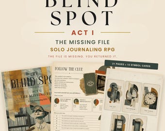The Blind Spot Act I | Psychological Solo Mystery RPG | Liminal Horror Journaling Game PDF