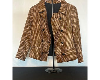 Vintage PRL - Veste blazer croisée à imprimé géométrique pour femmes
