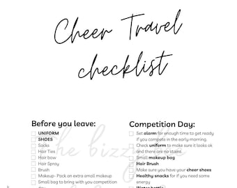 Cheerleading Travel Competition Checklist
