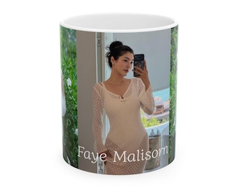 Faye Foto Porträtt Keramisk Mugg - Faye Malisorn Temugg - Faye Cup för present - Gl Fandom -Gl Thai Merch - Faye Fans