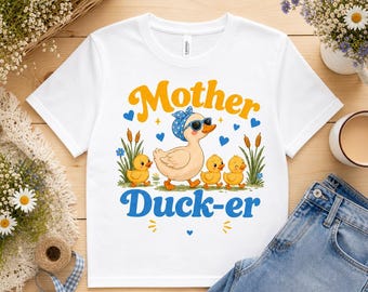 Mother Duck-er Shirt, Vintage Storybook Graphic Duck Mom Tee