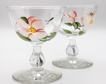 Franciscan Desert Rose Sherbet Cocktail Glasses Sets of 2