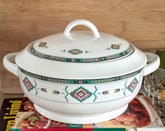 Studio Nova Adirondack Covered Casserole Southwestern Stoneware Dish