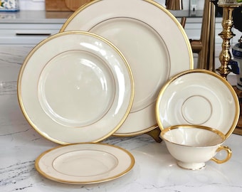 Vintage Lenox Tuxedo Gold Rim 5-piece Place Settings - Etsy Vintage Lenox Tuxedo Gold Rim 5-piece Place Settings - Etsy