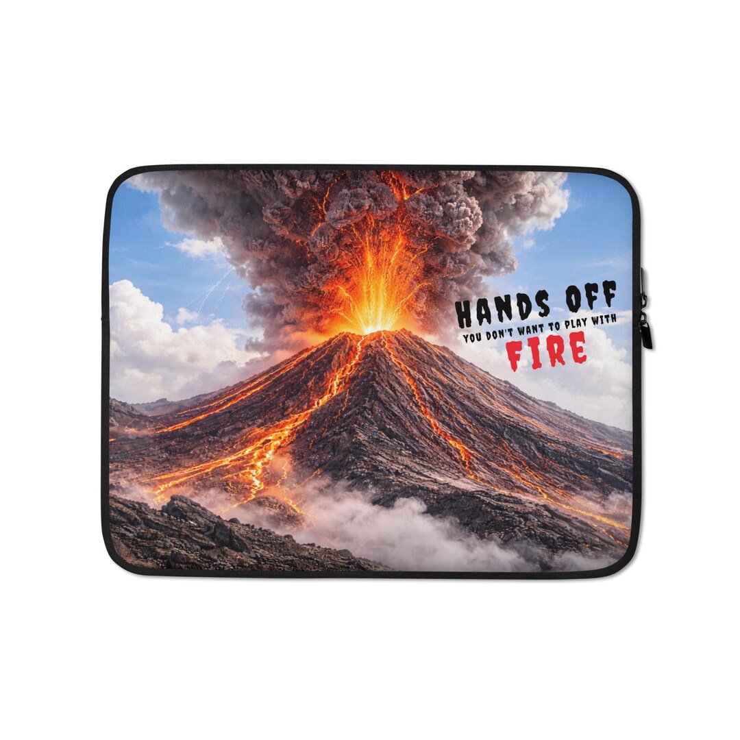 Volcano Eruption Laptop Sleeve – Lava Fire, Dramatic Nature MacBook ...
