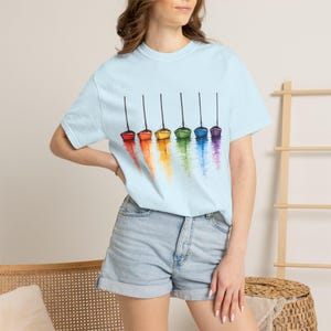 レインボーボートの反射Tシャツ｜カラフルな反射Tシャツ