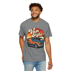 Van Style Retro Van Illustration T-Shirt | Vintage Surf Sunset