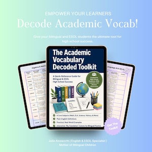 Kit di strumenti per il vocabolario accademico delle scuole superiori (PDF) / Fogli riassuntivi per lo studio dell'inglese come seconda lingua (ESOL/ESL)