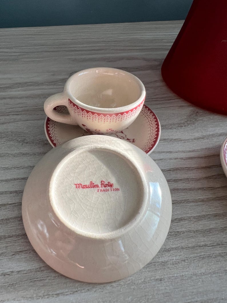 Child’s Teacup and Saucers - Vintage Moulin Roty image 5