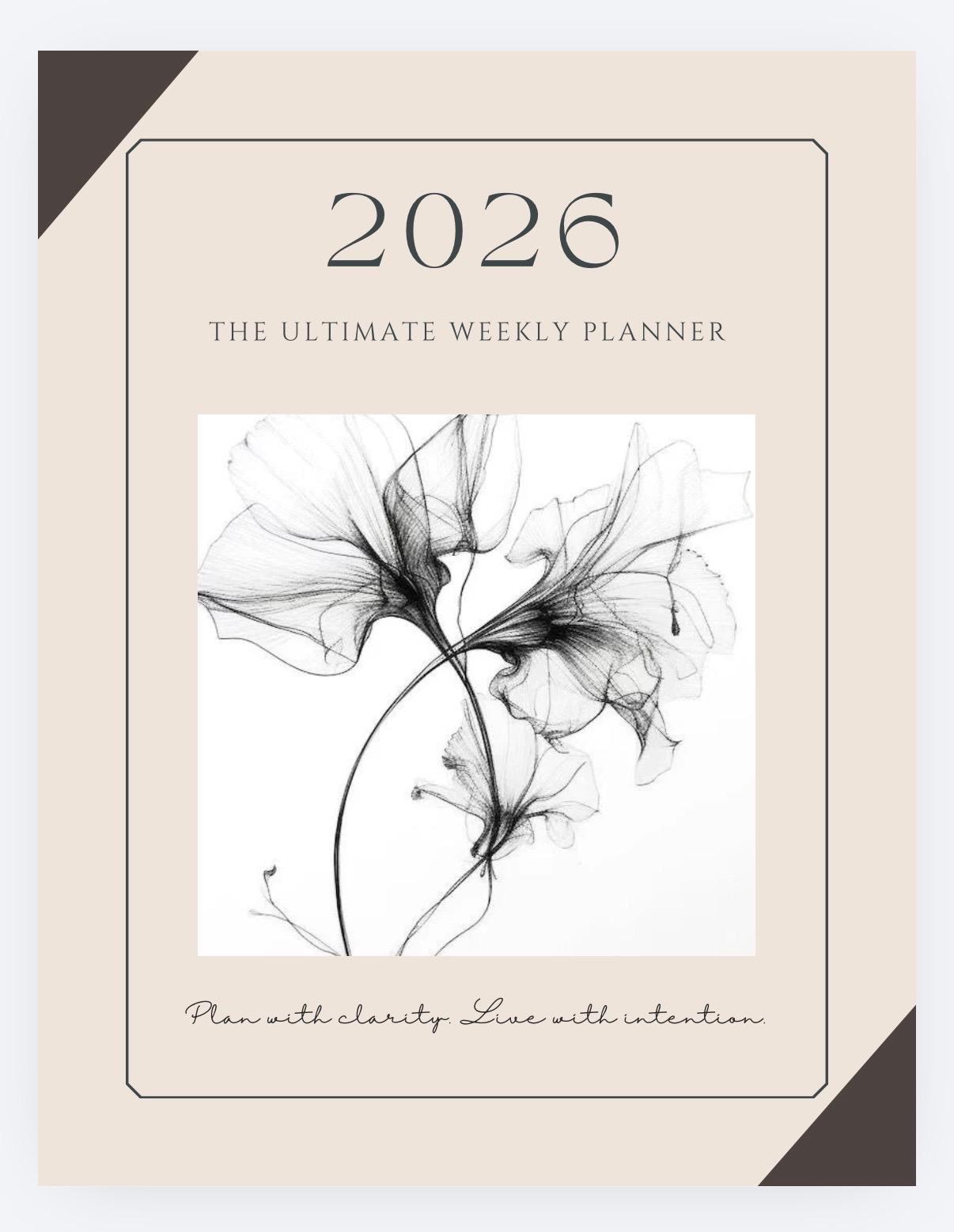 2026 Digital Planner Minimal Aesthetic Planner Daily & Weekly Planning Printable PDF